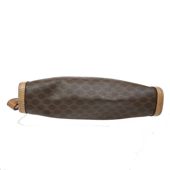 CELINE Logo Macadam Pattern Clutch Pouch Bag PVC Leather Brown GHW Italy 09KB626 - Picture 5 of 16